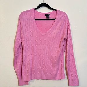New York and company pink sweater womens size L